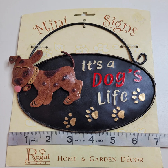 Regal Art & Gifts Its a Dog's Life Home and Garden Decor NEW - Picture 6 of 7